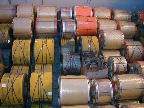 Steel coils to be loaded at Fos-sur-Mer
