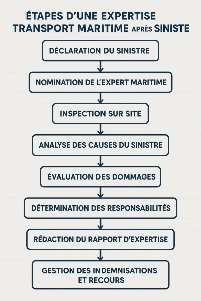 Quelles sont les étapes d'une expertise transport maritime après sinistre