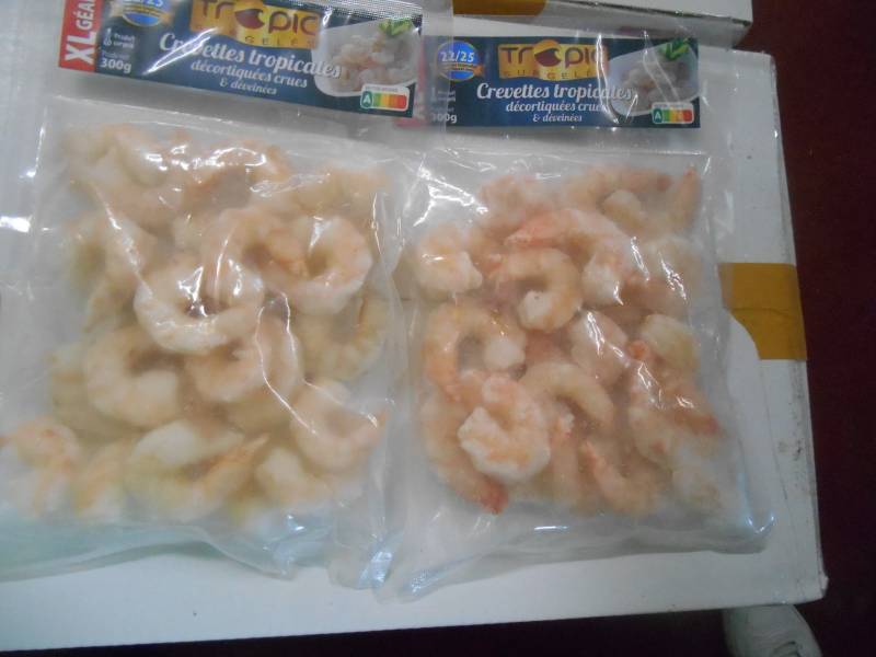 Expertise sur des crevettes surgelées suite à un problème de température Bouches du Rhône