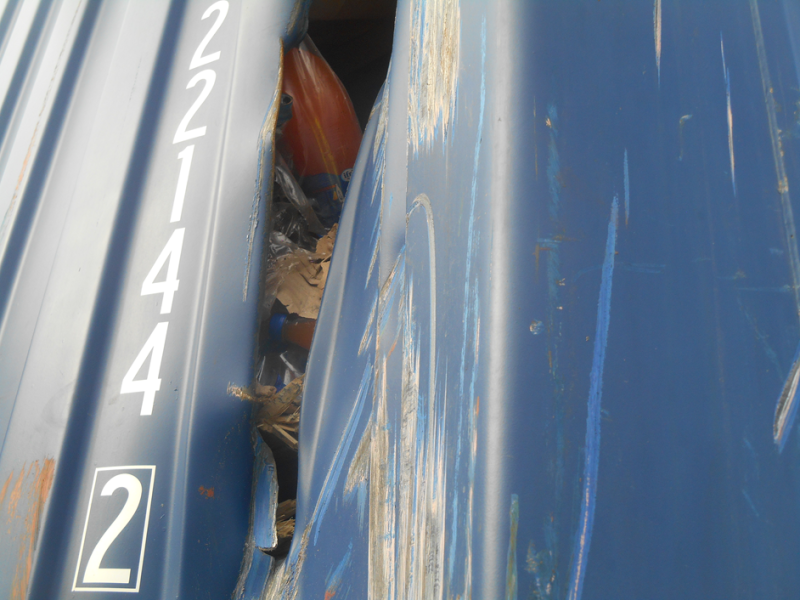 Expertise conteneur endommagé port de Sète