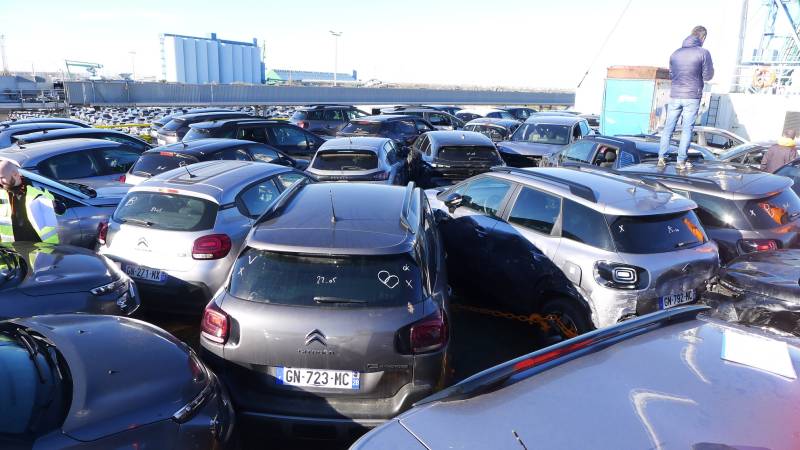 Expertise sur des véhicules suite à un mauvais arrimage à Fos-sur-Mer