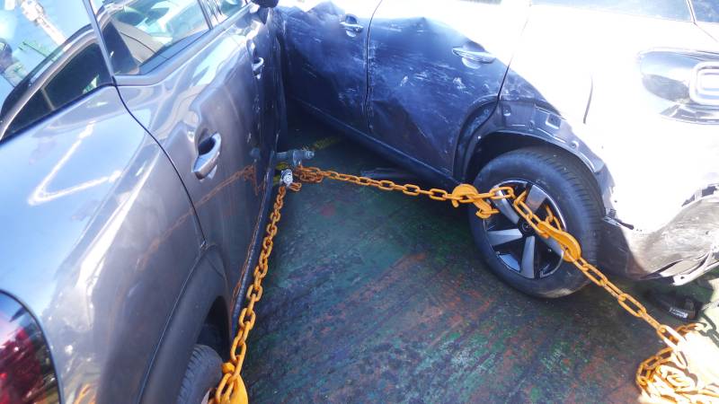 Expertise sur des véhicules suite à un mauvais arrimage à Fos-sur-Mer