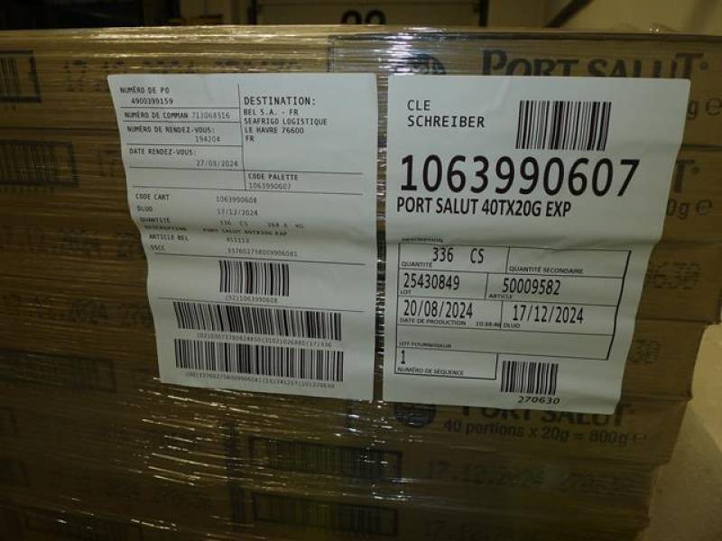 Dépotage et rempotage d'un conteneur contenant des produits laitier à Port Saint Louis dans la société LOGMAT