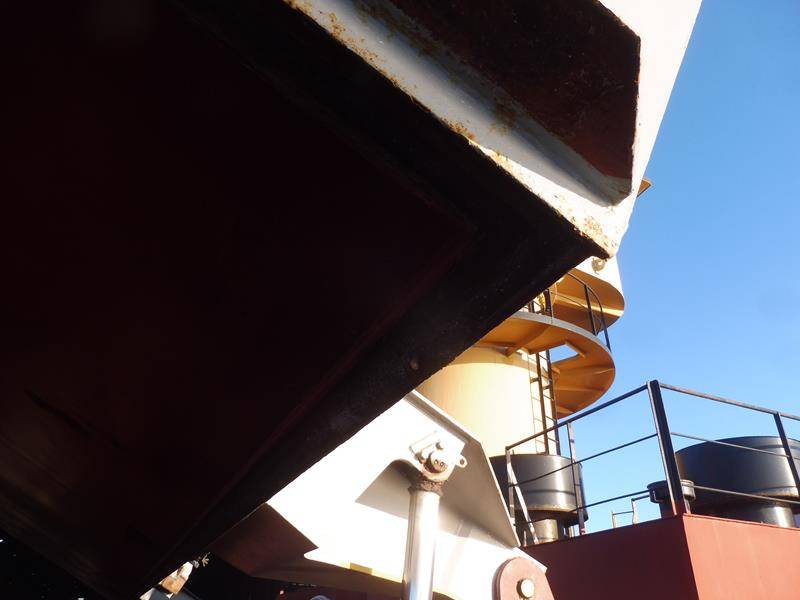 Inspection ultrason des panneaux de cales de navires marchands chez ArcelorMittal à Fos-sur-Mer, Bouches-du-Rhône